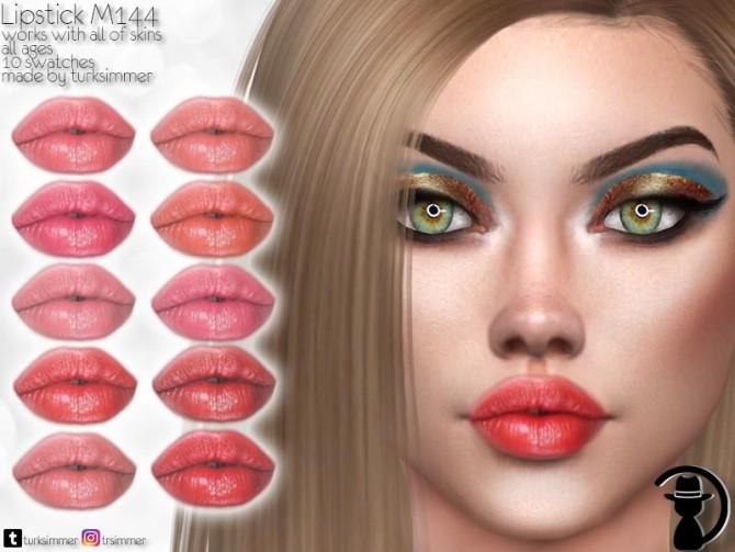 Sims 4 Lipstick M144 by turksimmer at TSR