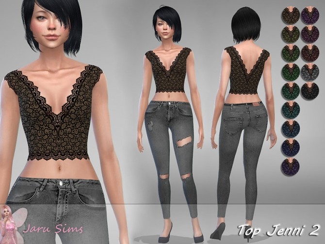 Sims 4 Top Jenni 2 by Jaru Sims at TSR