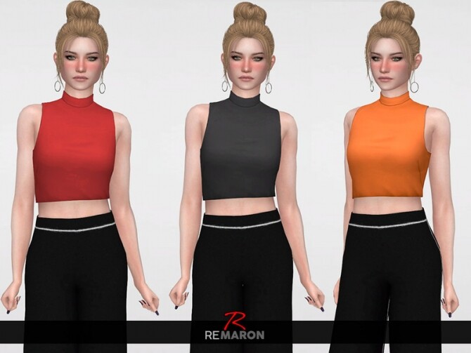 Sims 4 Turtleneck Top 01 for Women by remaron at TSR
