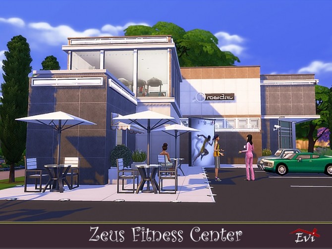 Sims 4 Zeus Fitness Center by evi at TSR
