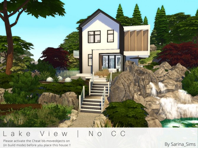 Sims 4 Lake View house No CC by Sarina Sims at TSR