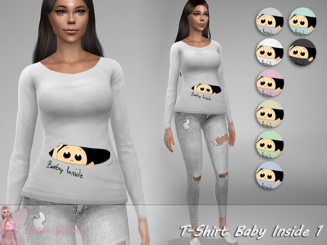 Sims 4 T Shirt Baby Inside 1 by Jaru Sims at TSR