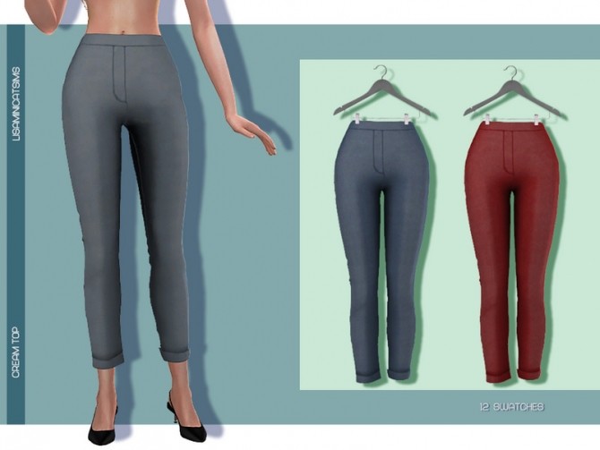 Sims 4 LMCS Ice Trousers by Lisaminicatsims at TSR