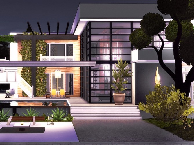 Sims 4 Lorena contemporary house by Rirann at TSR