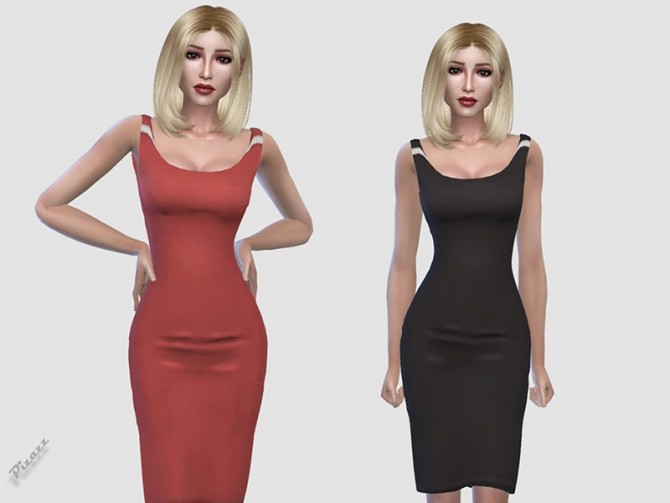 Sims 4 Elegant Midi dress by pizazz at TSR