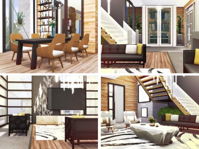 Sims 4 Lorena contemporary house by Rirann at TSR