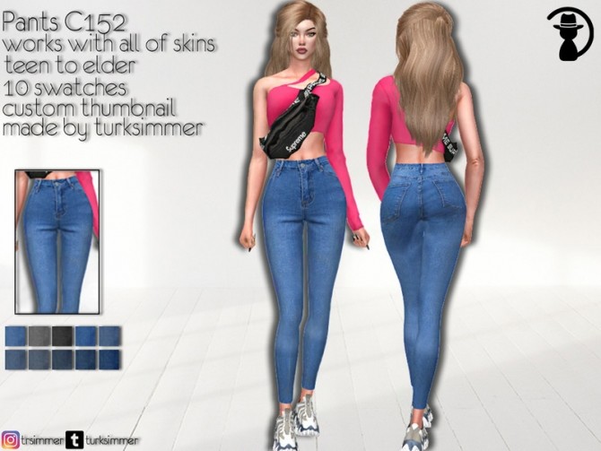 Sims 4 Pants C152 by turksimmer at TSR