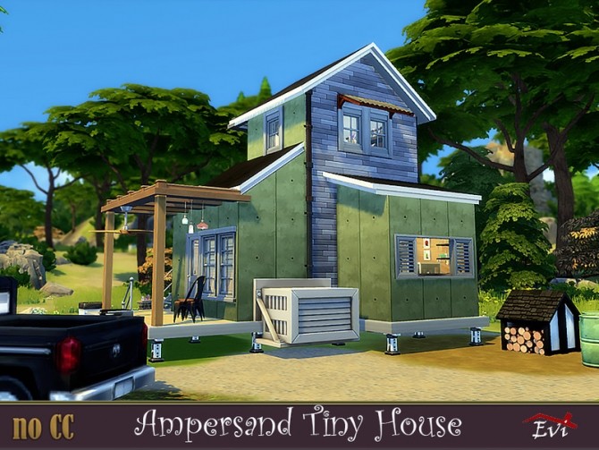Sims 4 The Ampersand Tiny House by evi at TSR
