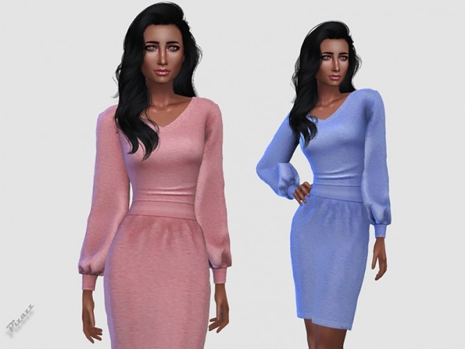 Sims 4 Tanya Dress by pizazz at TSR