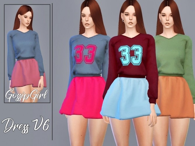 Sims 4 Dress V6 by GossipGirl S4 at TSR