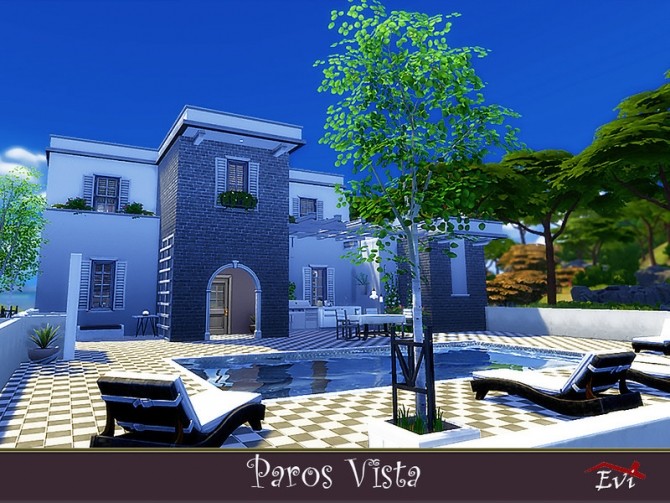 Sims 4 Paros Vista villa by evi at TSR
