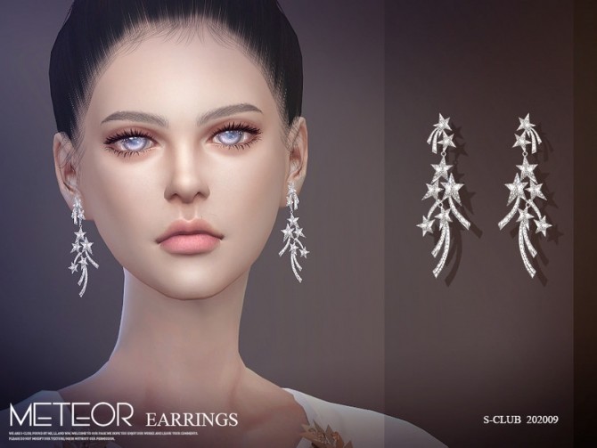 Sims 4 EARRINGS 202009 by S Club LL at TSR