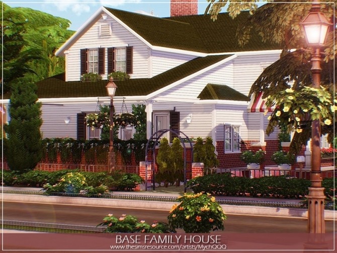 Sims 4 Base Family House by MychQQQ at TSR