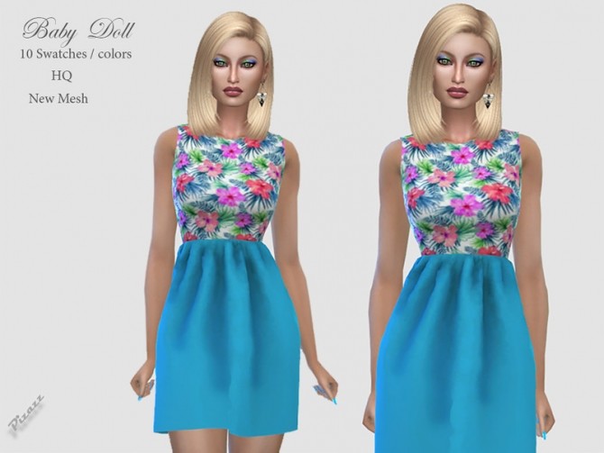 Sims 4 Baby Doll Dress by pizazz at TSR