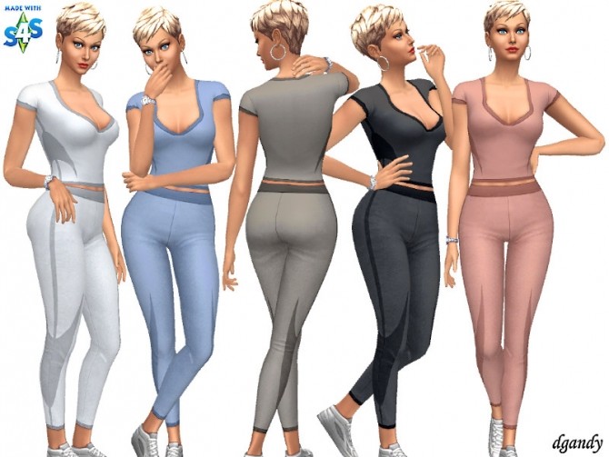 Sims 4 Athletic Outfit 20200411 by dgandy at TSR