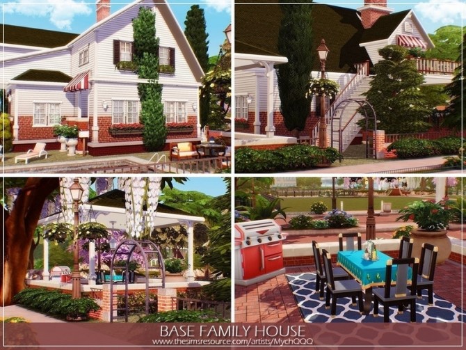 Sims 4 Base Family House by MychQQQ at TSR