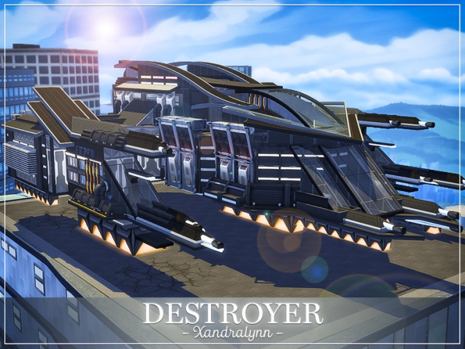 Destroyer interstellar spacecraft by Xandralynn at TSR » Sims 4 Updates