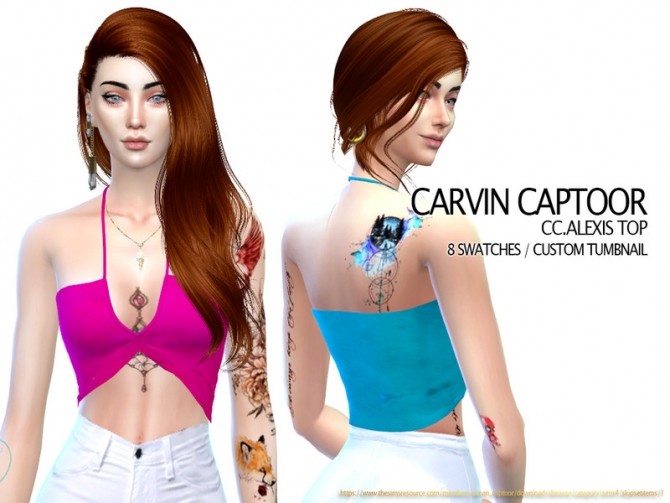Sims 4 Alexis Top by carvin captoor at TSR