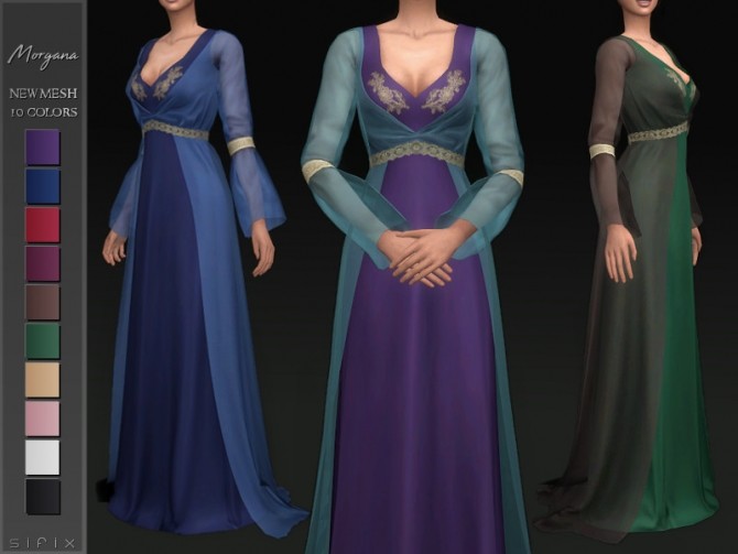 Sims 4 Morgana Dress by Sifix at TSR