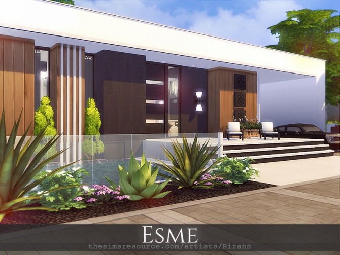 Sims 4 Esme contemporary house by Rirann at TSR