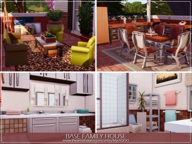 Sims 4 Base Family House by MychQQQ at TSR