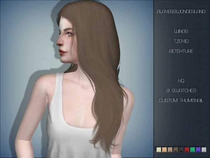 Sims 4 Wings TZ0410 Hair Retexture by PlayersWonderland at TSR