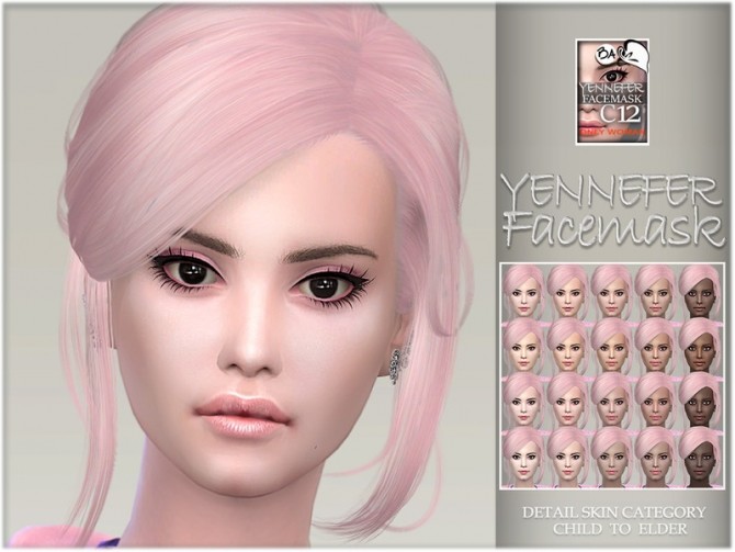 Sims 4 Yennefer facemask by BAkalia at TSR
