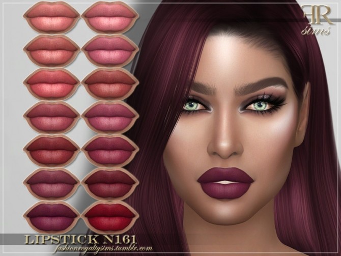 Sims 4 FRS Lipstick N161 by FashionRoyaltySims at TSR