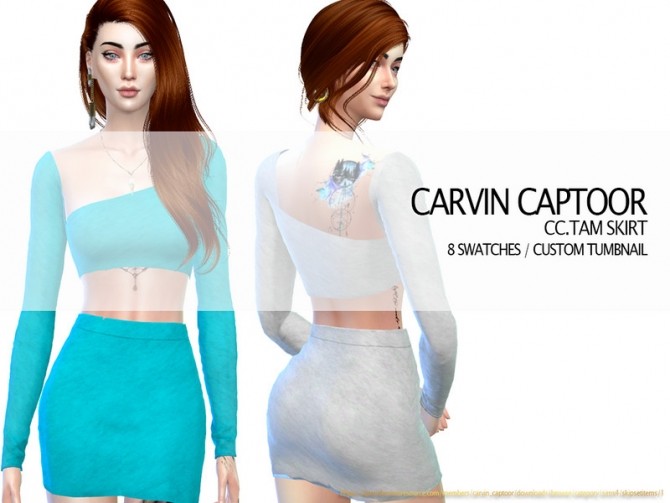 Sims 4 Tam Skirt by carvin captoor at TSR