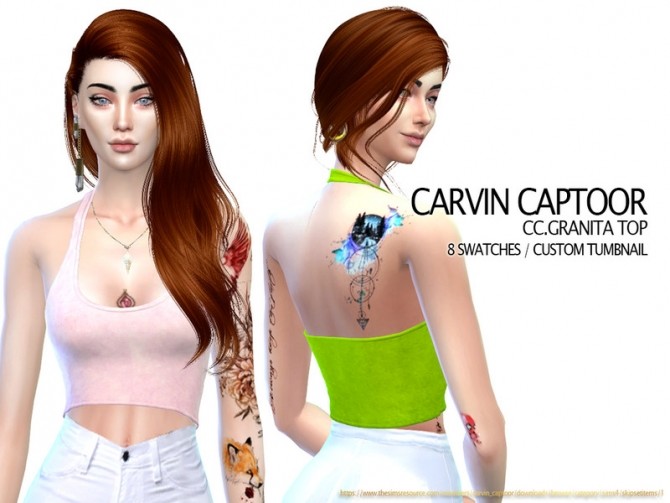 Sims 4 Granita Top by carvin captoor at TSR