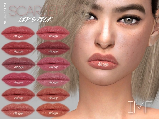 Sims 4 IMF Scarlett Lipstick N.255 by IzzieMcFire at TSR