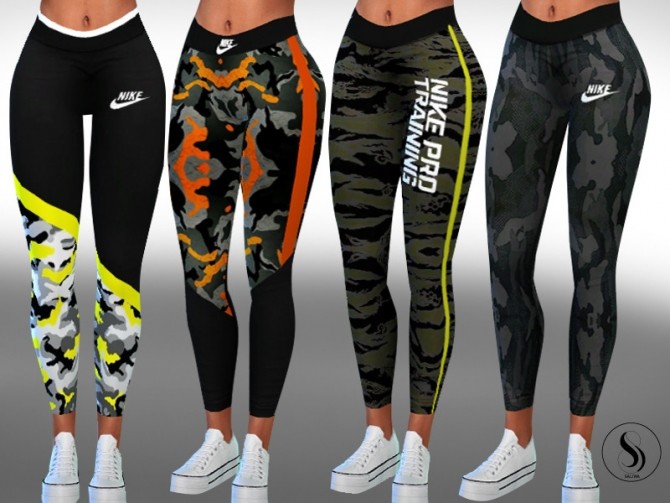 Sims 4 Colorful Athletic Yoga And Fitness Leggings by Saliwa at TSR
