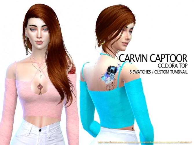 Sims 4 Dora Top by carvin captoor at TSR