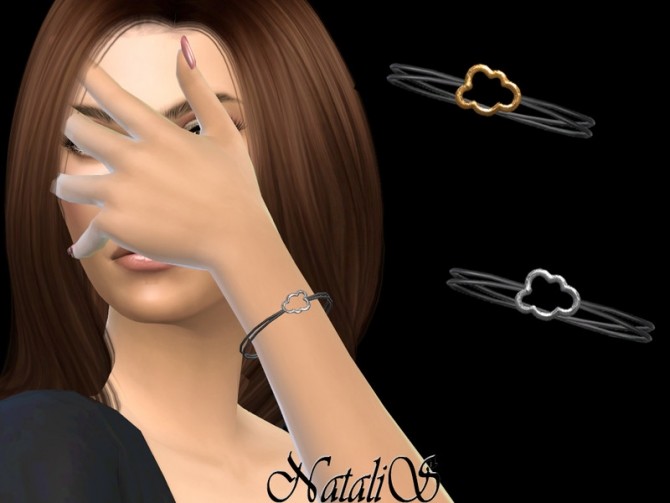 Sims 4 Cloud cord bracelet by NataliS at TSR