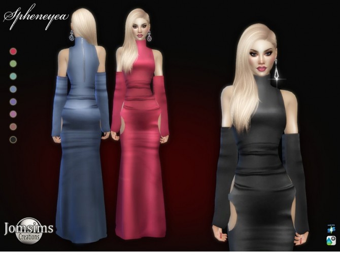 Sims 4 Spheneyea dress by jomsims at TSR