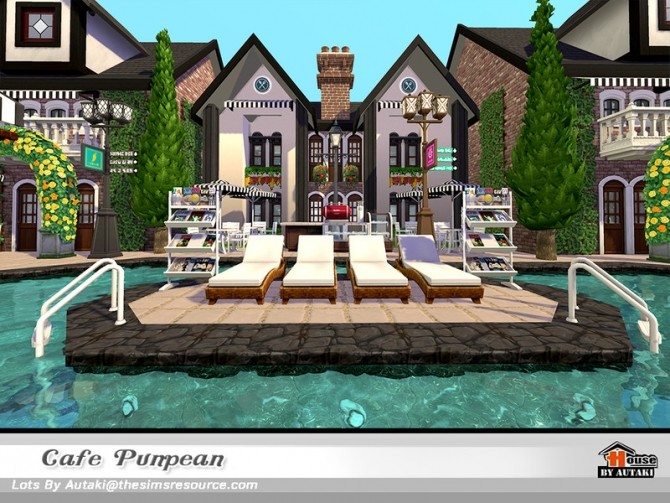 Sims 4 Cafe Punpean NoCC by autaki at TSR