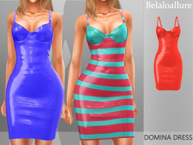 Sims 4 Belaloallure Domina dress by belal1997 at TSR