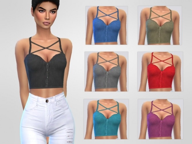 Sims 4 Kaylie Top by Puresim at TSR