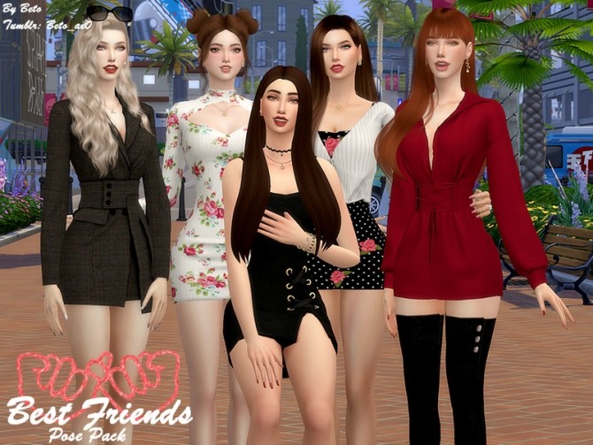 Sims 4 Best Friend Pose pack by Beto ae0 at TSR