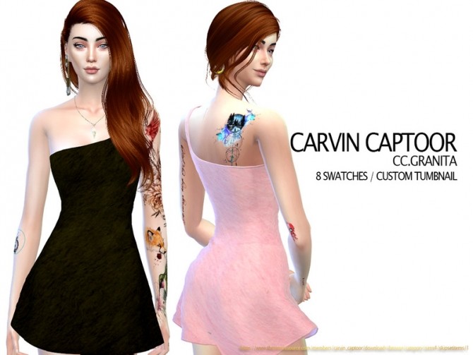 Sims 4 Granita dress by carvin captoor at TSR
