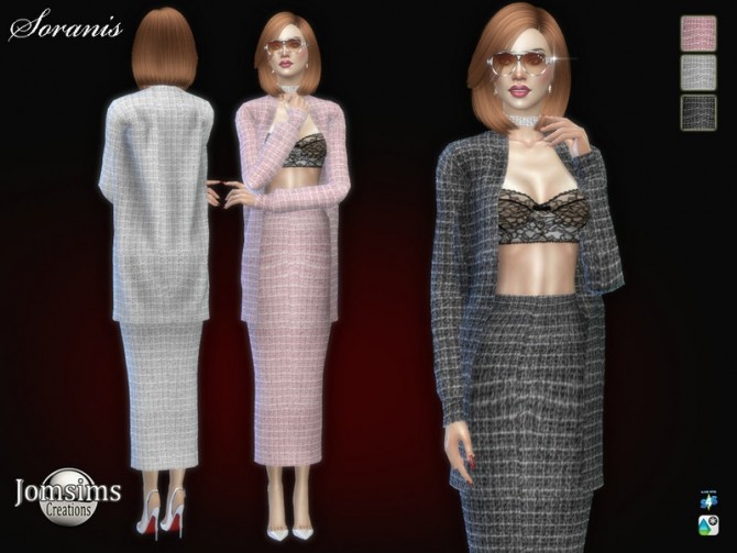 Sims 4 Soranis dress and vest by jomsims at TSR