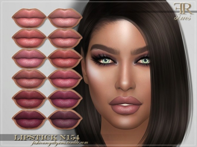Sims 4 FRS Lipstick N154 by FashionRoyaltySims at TSR