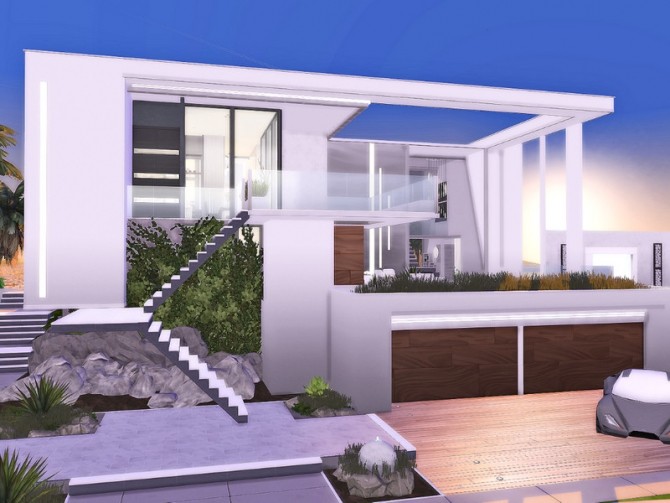 Sims 4 Modern Designer Villa No CC by Sarina Sims at TSR