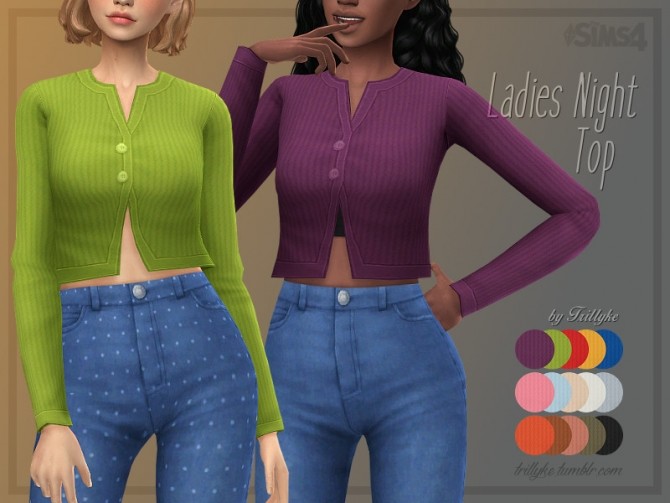 Sims 4 Ladies Night Top by Trillyke at TSR