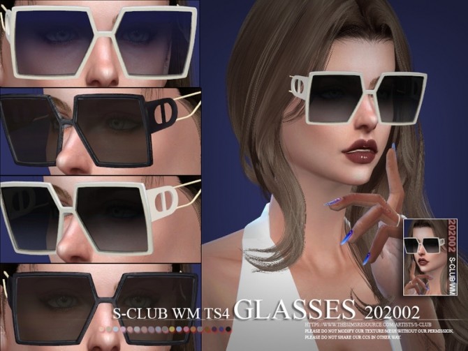 Sims 4 Glasses 202002 by S Club WM at TSR
