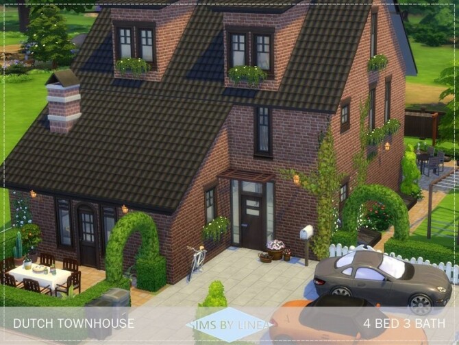 Sims 4 Dutch Townhouse by SIMSBYLINEA at TSR