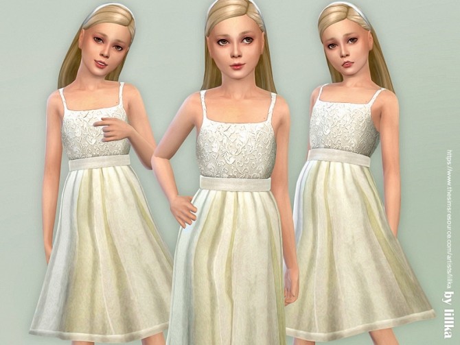 Sims 4 Party Dress for Girls by lillka at TSR