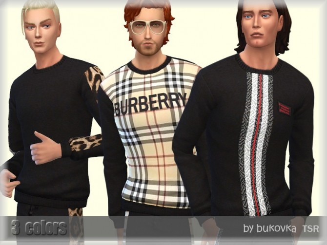 Sims 4 Male Sweater by bukovka at TSR