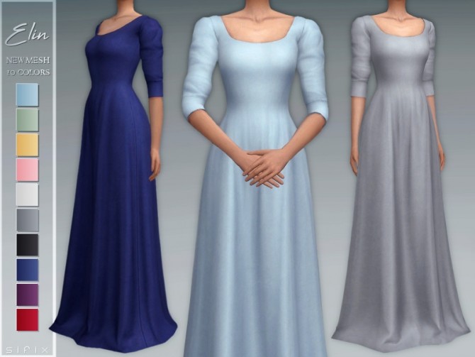 Sims 4 Elin Dress by Sifix at TSR