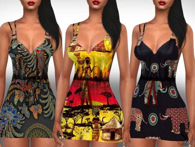 Sims 4 Female Cultural Summer Dresses by Saliwa at TSR
